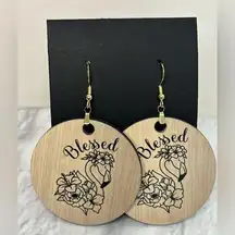 Flamingo Blessed Round Dangle Pierced Earrings New