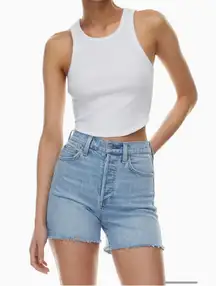 Aritzia - the 50's alto high mid thigh Denim Forum Shorts