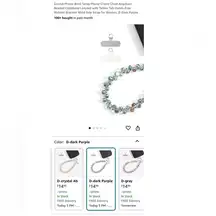 Richginker crystal phone wrist strap purple colorful keychain hands free women’s