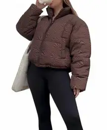 ✰ short brown puffer jacket from h&m ✰