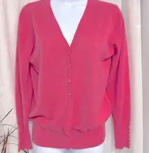 Cielo Pink Sweater Button down