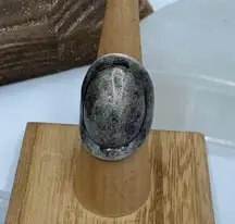 Ruthenium Brass Art Deco Dome Ring sizes 6,7