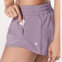 Lululemon Hotty Hot High-rise Lined Shorts Size 4 smoked mulberry