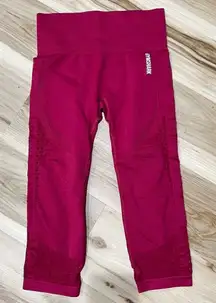 Gymshark Red Energy Seamless Leggings Athletic Women's Size Small