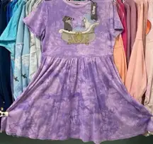 Disney x cakeworthy Pocahontas Percy & meeko bath tie-dye dress M NWT