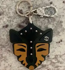 Gucci Authentic  tiger leather keychain bag charm