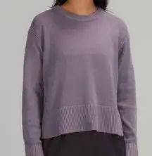 Cashlu Boxy Crewneck Sweater in Dusky Lavender Size XL/XXL