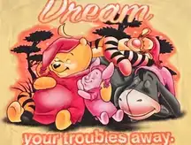 Walt Disney World Sleepwear‎ T-Shirt Winnie The Pooh Eeyore Tigger Cotton One Sz