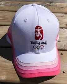Olympics 2008 Beijing Baseball‎ Cap Hat Pink NWOT Vintage Embroidered Retro