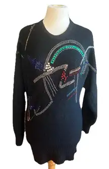 Vintage signature collection women’s medium lambs wool angora rabbit fur Holes