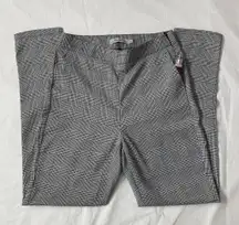 Grey Plaid Cigarette Pants