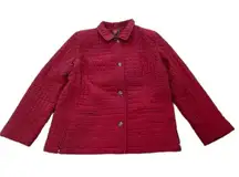 Women’s size XL, red garnet Gallery quilted coat jacket