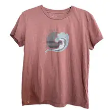 TenTree Graphic T-Shirt Keep It‎ Clean Wave Design Top S Sustainable Gorpcore