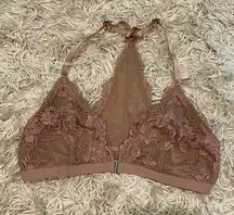 Abercrombie & Fitch Rose Pink Floral Lace Bra Size Small