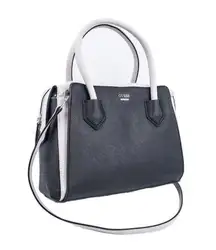 New Guess Saffiano KOTA Satchel CrossBody Black