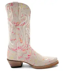 Ferrini Womens NWT $319 Belle Embroidered Snip Toe Cowboy Mid Calf Boots Sz 6.5