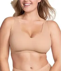Honeylove V-Neck Wireless Bra Tan Sand Nude Plus Size 1X