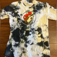 Adult Bucees beaver black white tie dye short sleeve shirt
