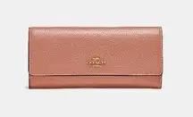 Coach Soft Trifold Wallet 39745 light peach