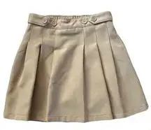 Izod {2} school beige pleated skirts with built in shorts. Size 12  on both.