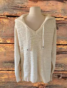 Sweater Warm Vanilla Hooded Popcorn Pullover NWT Womens Medium Cream