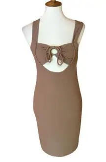 Versona Sexy Mocha Bodycon Dress