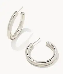 Colette Hoop Earrings in Silver