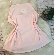 NWT THEORY - Cotton Square Neck Tank Top Pink size  S