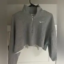 Nike Gray Cropped Boxy Hoodie