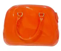 Furla‎ Orange Red Jelly Plastic CANDY BAG TOTE Handbag