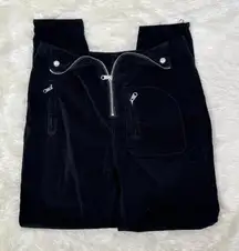 Venus Velvet‎ Zipper Moto Fold Over Black Skinny Pants
