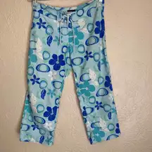 Patagonia Women's Sample Floral Blue Capri Pants Size 6