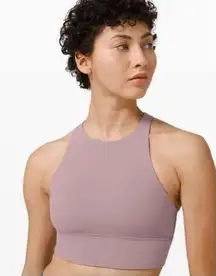 Lululemon Energy Bra High Neck Long Line Tough Medium Support Violet Verbena 8