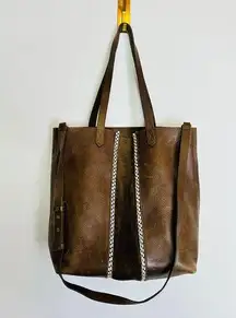 Madewell brown leather Transport Tote