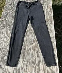 Black‎ lace up jeans, wild fable, size 10