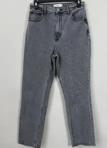 Abercrombie & Fitch Curve Love Ankle Straight High Rise Jeans Women's 4L Black