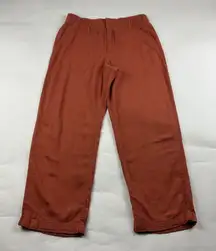 GAP Terracotta Linen Blend Relaxed Leg Pant M