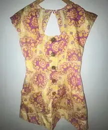 Vintage Y2K Plenty by Tracy Reese Boho Medallion Blouse Sz 4