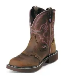 Justin Gypsy Aged Bark Western Cowgirl Boot Womens 7B Pink