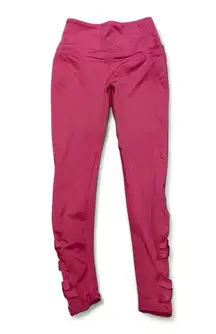 Free People FP Movement Pink Yoga Leggings Ballet‎ Criss Cross XS