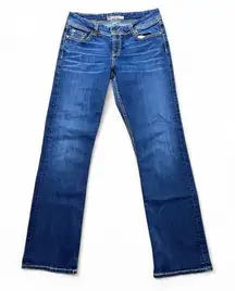 BKE Harper Straight Leg Jeans Women's SZ 30 Blue Denim Stretch Mid Rise Western