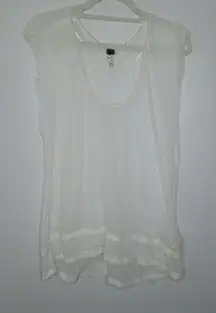Free People white see through top