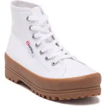 NWT SUPERGA 2341 Alpina White Gum High Top Sneakers