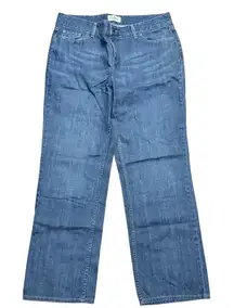 L.L.Bean Jeans Womens Plus 18 M/T Straight Fit Blue Denim Pants