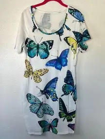 NWOT Amazon Mini Butterfly Tshirt Dress with Pockets sz M/L