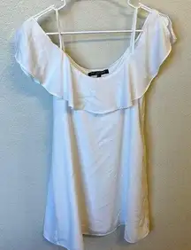 {One Clothing} Off the shoulder white dress