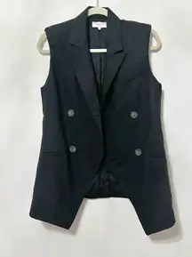 tailored wool blend sleeveless blazer vest