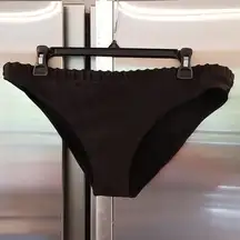 💕REISS💕 Skye B Woven Edge Bikini Bottoms ~ Black (L)