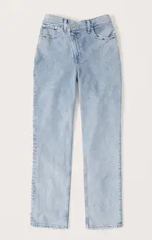 Abercrombie jeans Curve Love Ultra High Rise 90s Straight denim light crisscross