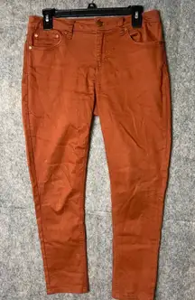 Wrangler Woman Size 7 burnt Orange High Rise Skinny lightweight pants‎